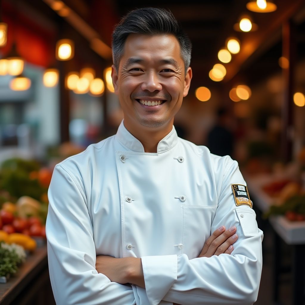 Portrait of James Wong, culinary history expert